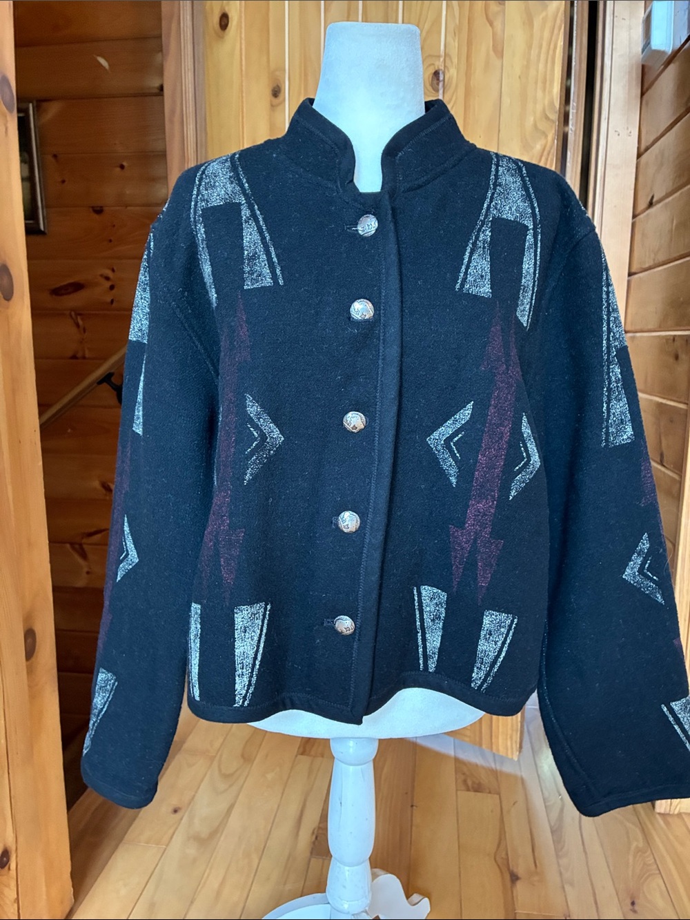 Chicos buffalo nickel Aztec southwestern style jacket